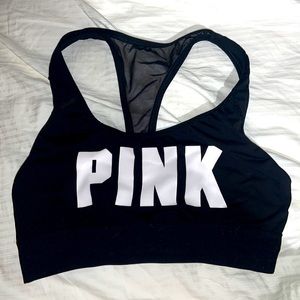 Pink Racer Back Sports Bra